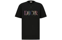 DIOR Flowers Embroidered T Shirt