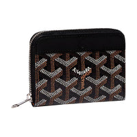 GOYARD MATIGNON Canvas With Leather Wallet Coin Purse Mini Women's Black