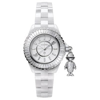 CHANEL Wrist Watch Quartz Movement Ceramic Strap 33mm White Dial Women's Watch