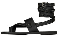 SAINT LAURENT CULVER Strap Sandals Women's Black