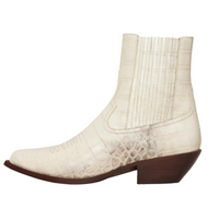 CELINE Short Chelsea Boots 5cm Men's Ecru