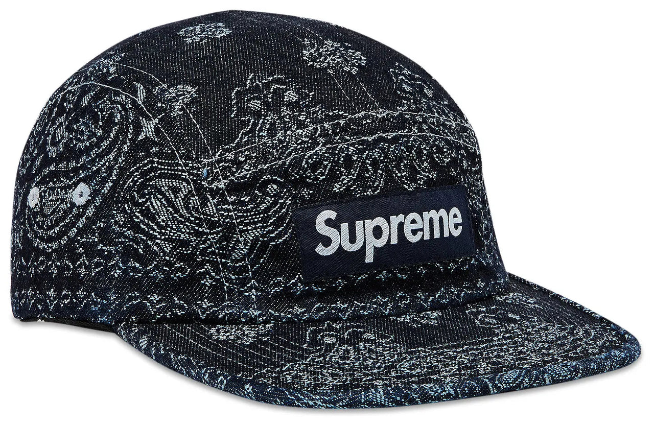 Supreme Bandana Jacquard Denim Camp Cap 'Indigo' SS25H86-INDIGO