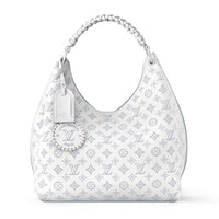 LOUIS VUITTON Calfskin One Shoulder Handbags Regular Women's White & Blue