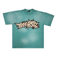 Hellstar Crack Print T-Shirt 'Green' 9357-100000103CPTS-GREEN