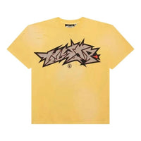 Hellstar Crack Print T-Shirt 'Yellow' 9357-100000103CPTS-YELLOW
