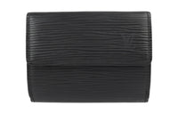 LOUIS VUITTON Epi Leather Coin Purse Unisex Black