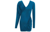 SAINT LAURENT Long-Sleeved Dresses Women's Duck Blue