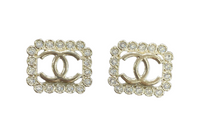 CHANEL 1986 1988 Cc Stud Earrings
