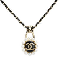 CHANEL Necklaces Women's Black
