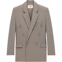 SAINT LAURENT FW24 Business Suit Coat Women's Taupe