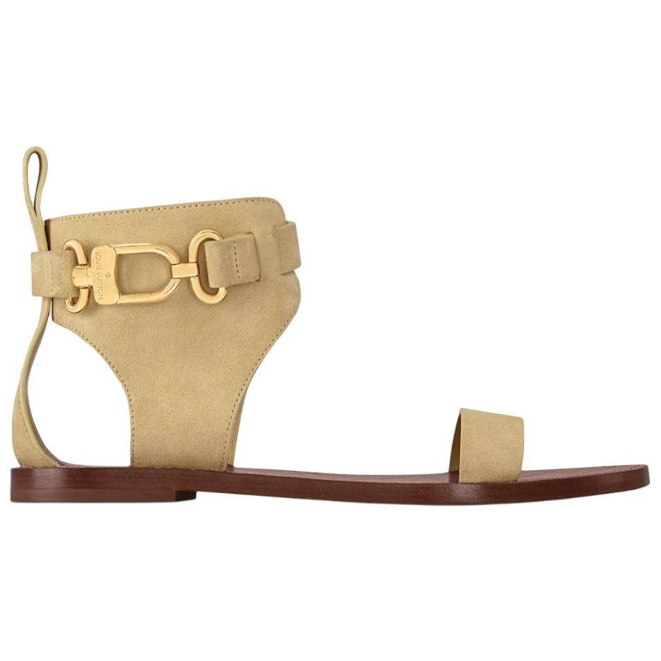 LOUIS VUITTON Rodeo Strap Sandals Women's Beige