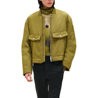 HERMES Jackets Coats Men's Clove Green