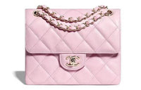 CHANEL Classic Flap CF Calfskin Chain Bag Mini Women's Pink