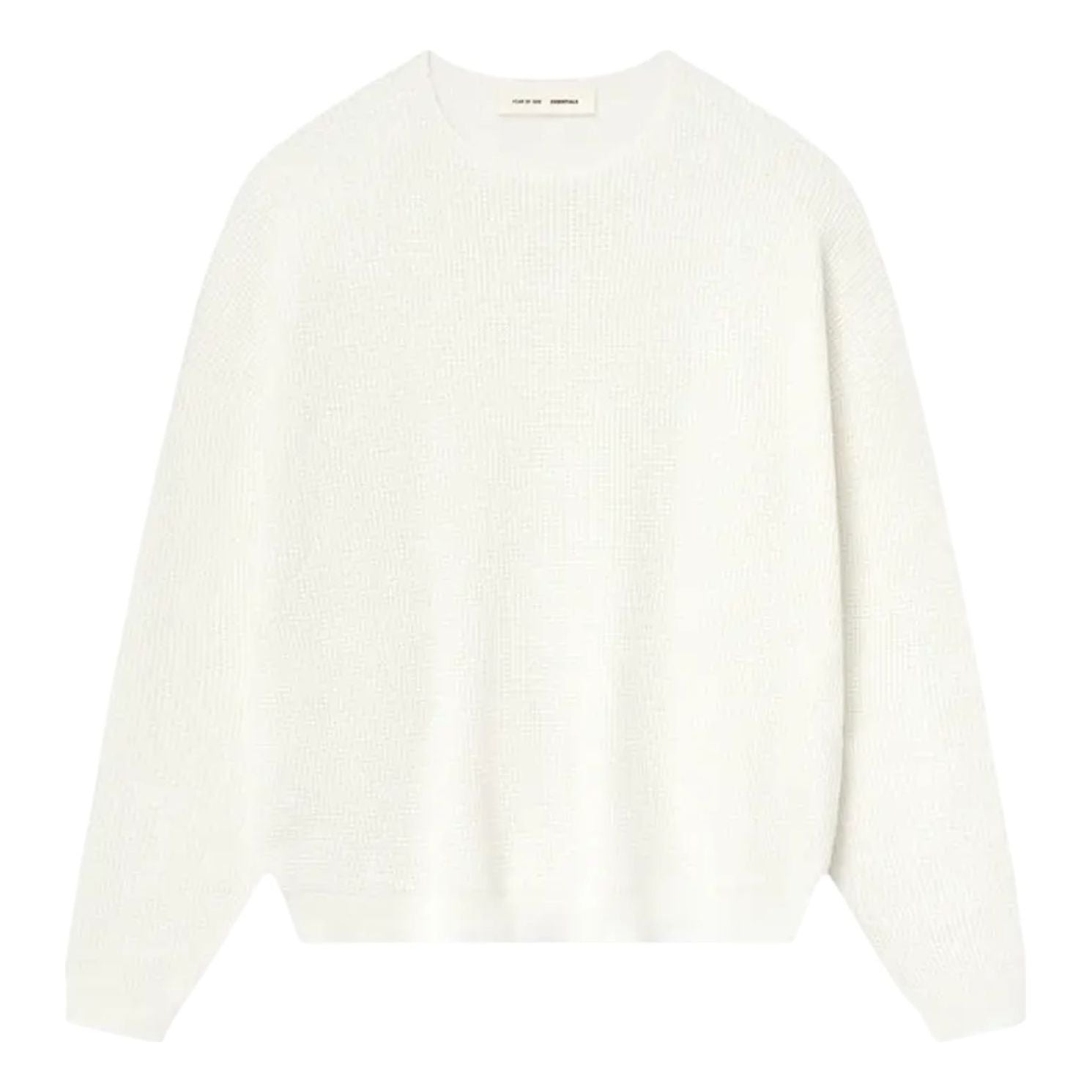 Fear of God Essentials Waffle Crewneck Sweater 'Cloud White' 192SP256164F