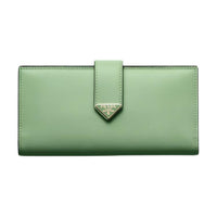 PRADA Leather Wallet Tubas Women's Green