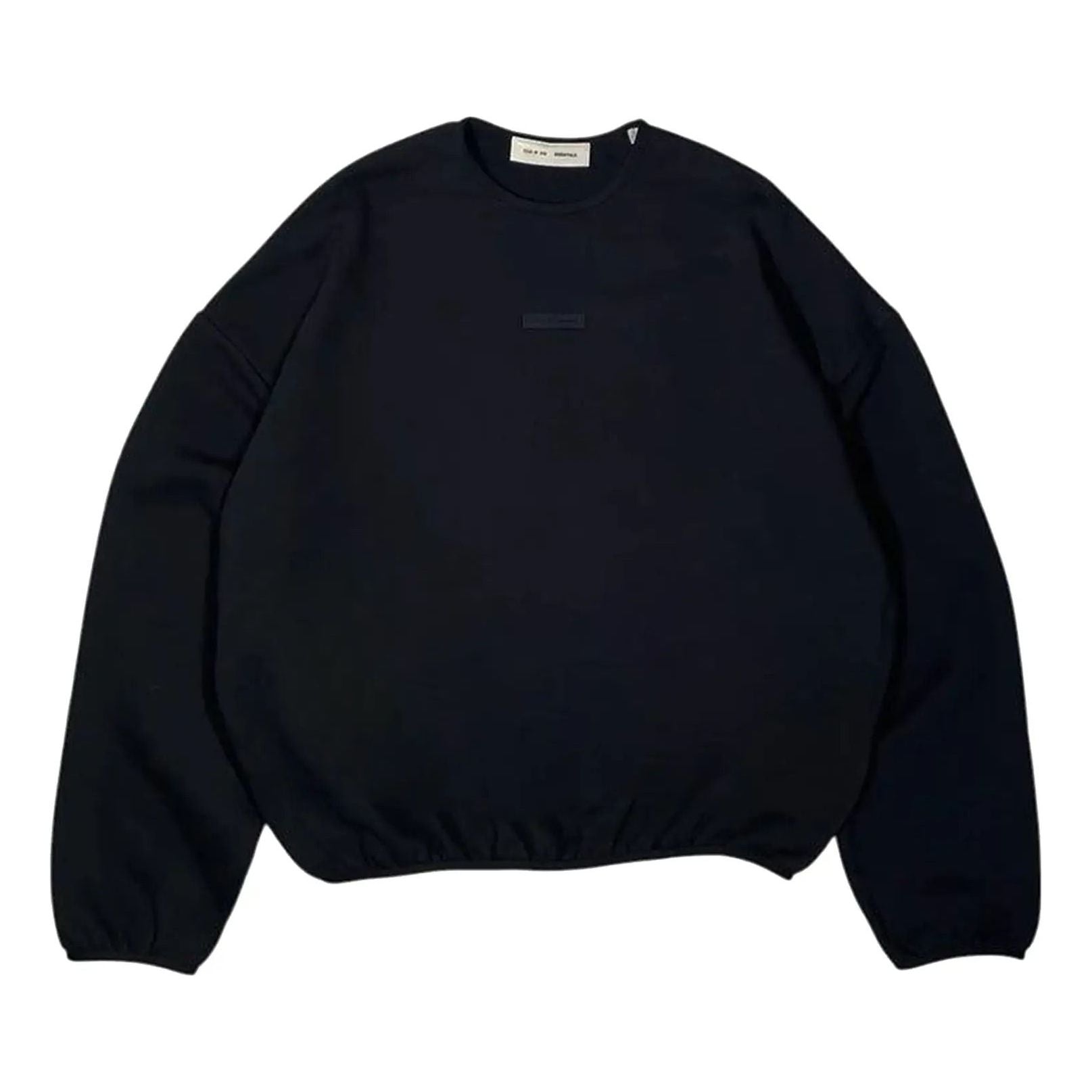 Fear of God Essentials Modern Fit Fleece Crewneck 'Jet Black' 192SP256540F
