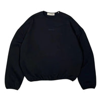 Fear of God Essentials Modern Fit Fleece Crewneck 'Jet Black' 192SP256540F
