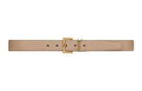 SAINT LAURENT Cassandre Belt With Square Buckle In Shiny Box SAINT LAURENT Leather