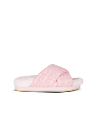 Balmain Women's Flat Sandal Tam-Monogram Knit Sponge