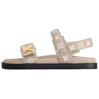 LOUIS VUITTON Sunset Painted Series Beach Sandals Women's Taupe