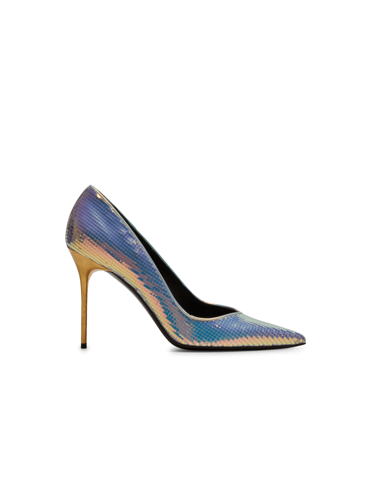 Balmain Women's Pump Ruby-Iridescent Leather