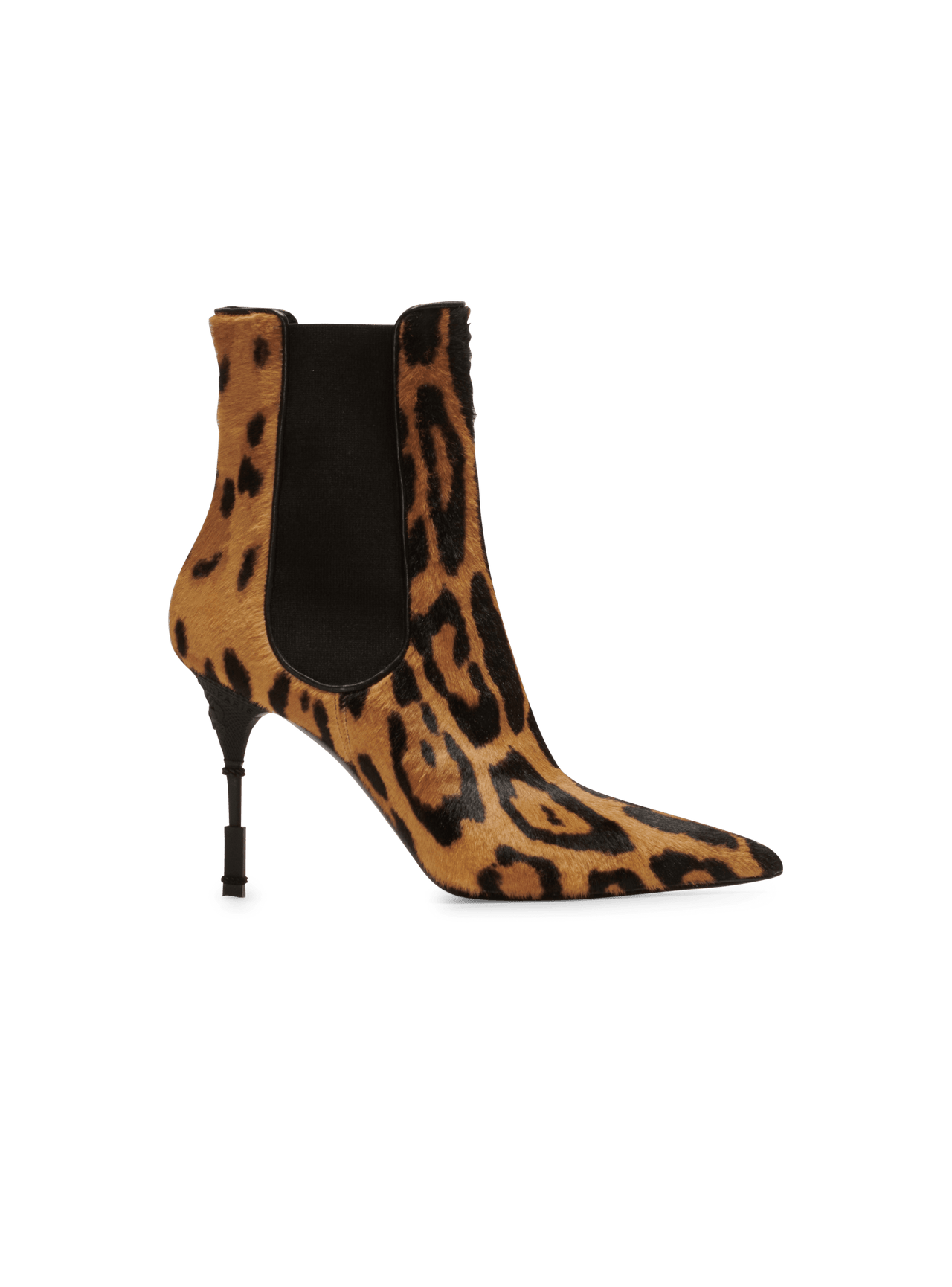 Balmain Women's Ankle Boot Moneta-Leopard Pony Calf