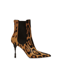 Balmain Women's Ankle Boot Moneta-Leopard Pony Calf