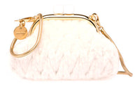 MIU MIU Lambskin Beauty Bag Shoulder Bag Mini Women's White