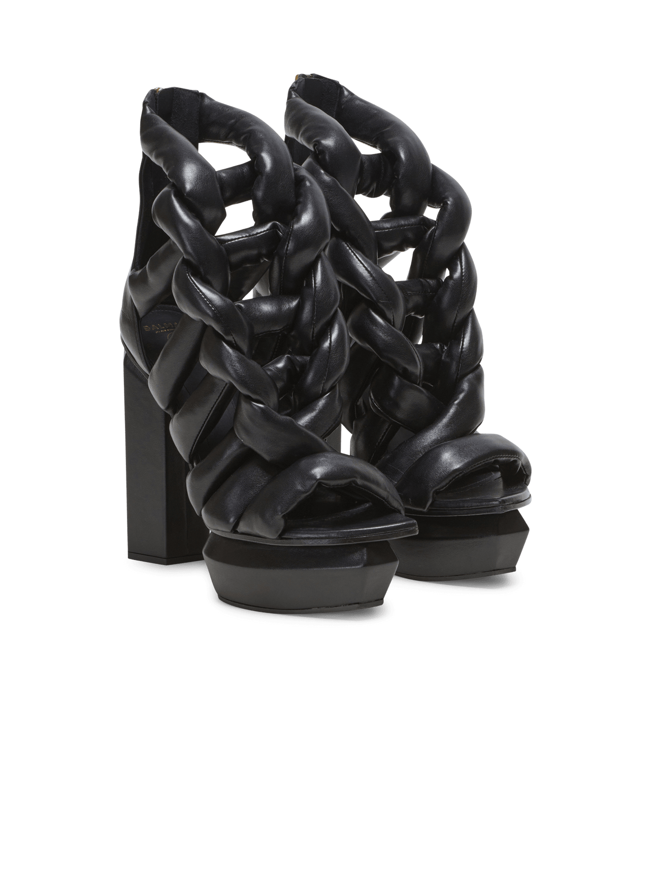Balmain Women's Platform Pump Ava-Braided Synthetic Lth