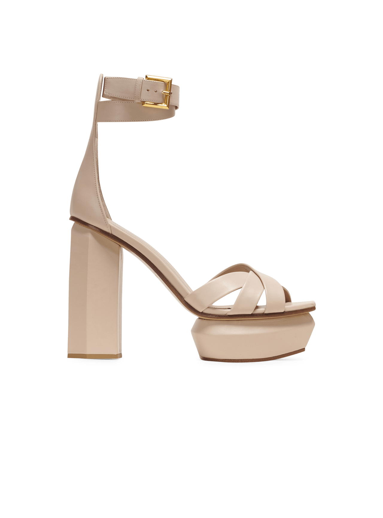 Balmain Women's Platform Sandal Ava-Calfskin