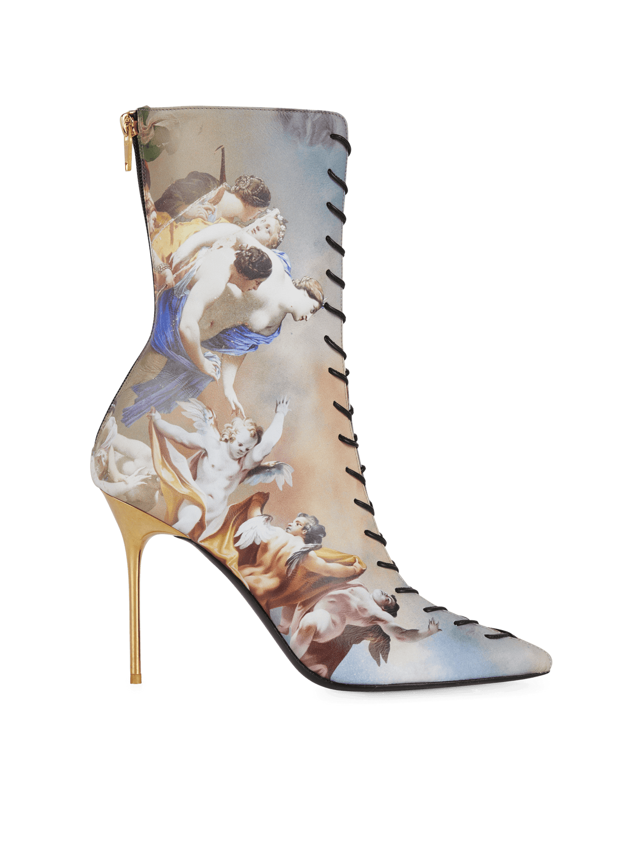 Balmain Women's Sandal Uria-Calfskin Sky Print