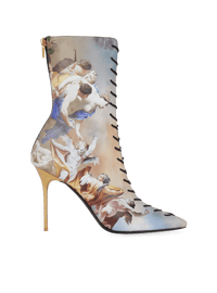 Balmain Women's Sandal Uria-Calfskin Sky Print