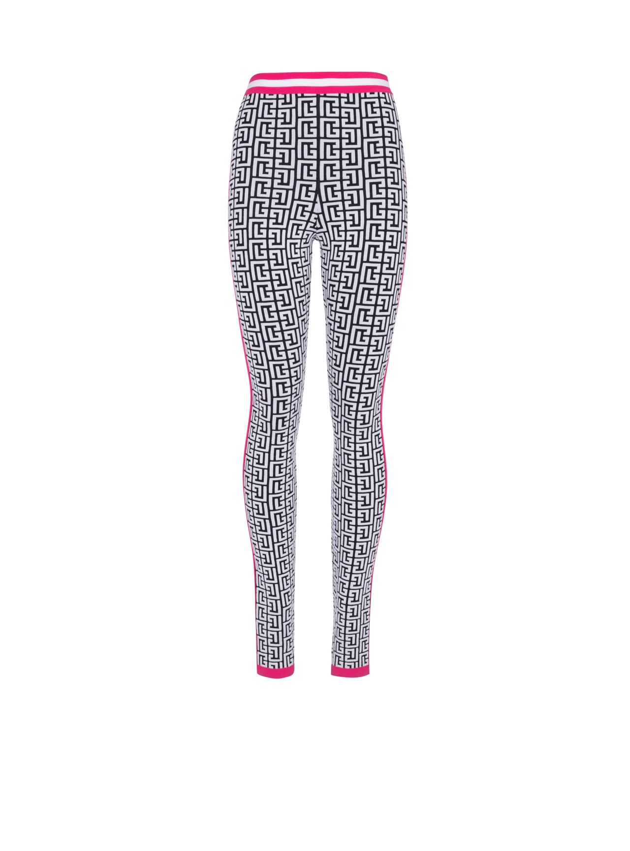 Balmain Women's Monogram Knit Leggings