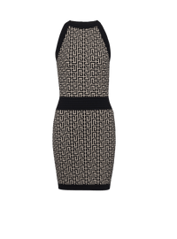 Balmain Women's Sleeveless Monogram Knit Short Dress