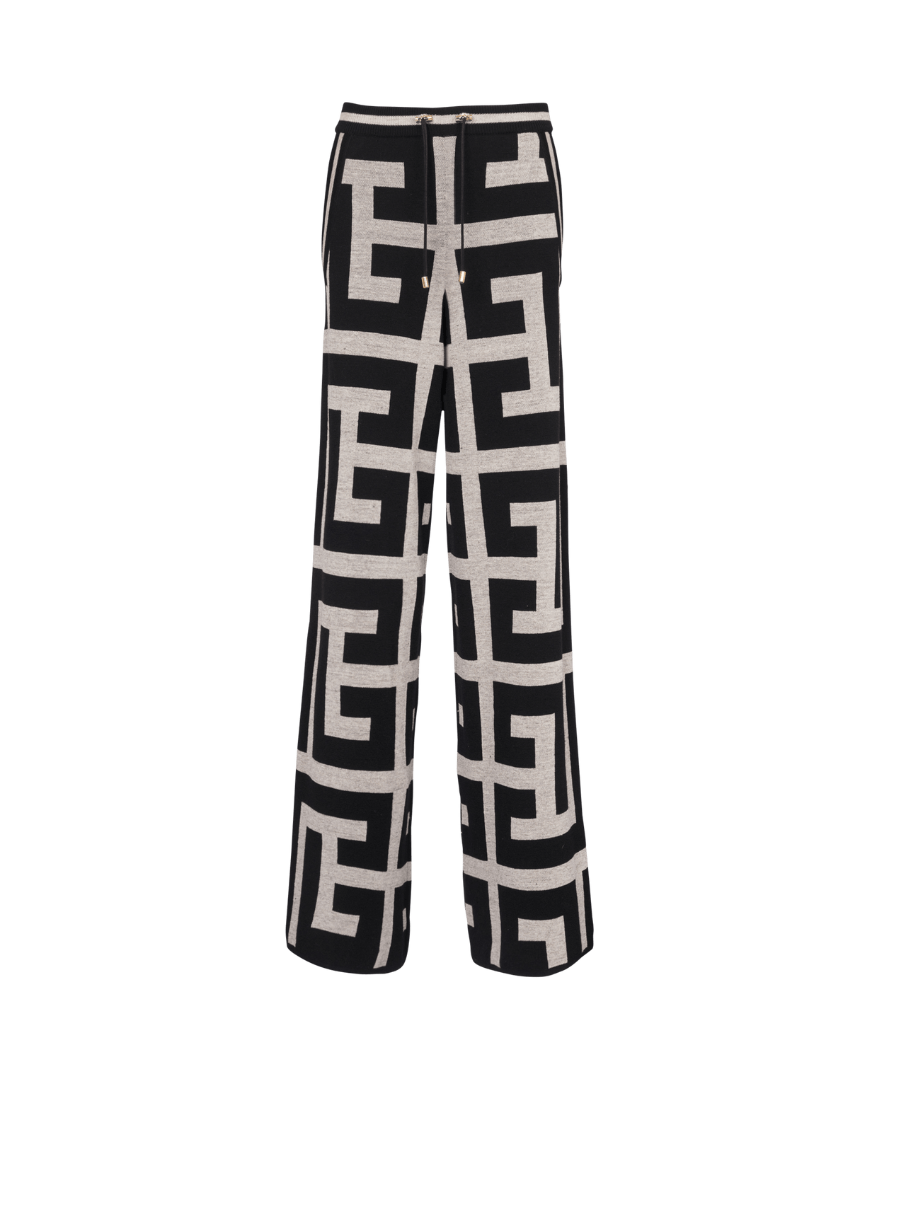 Balmain Women's Mega Monogram Knit Large Pants