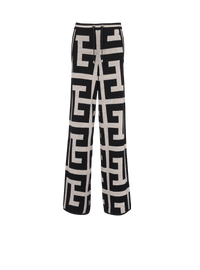 Balmain Women's Mega Monogram Knit Large Pants