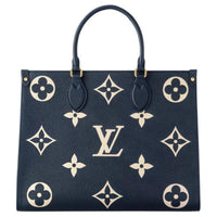 LOUIS VUITTON ONTHEGO Cow Leather Jungle Bag Handbag Medium Size Women's Marine Blue