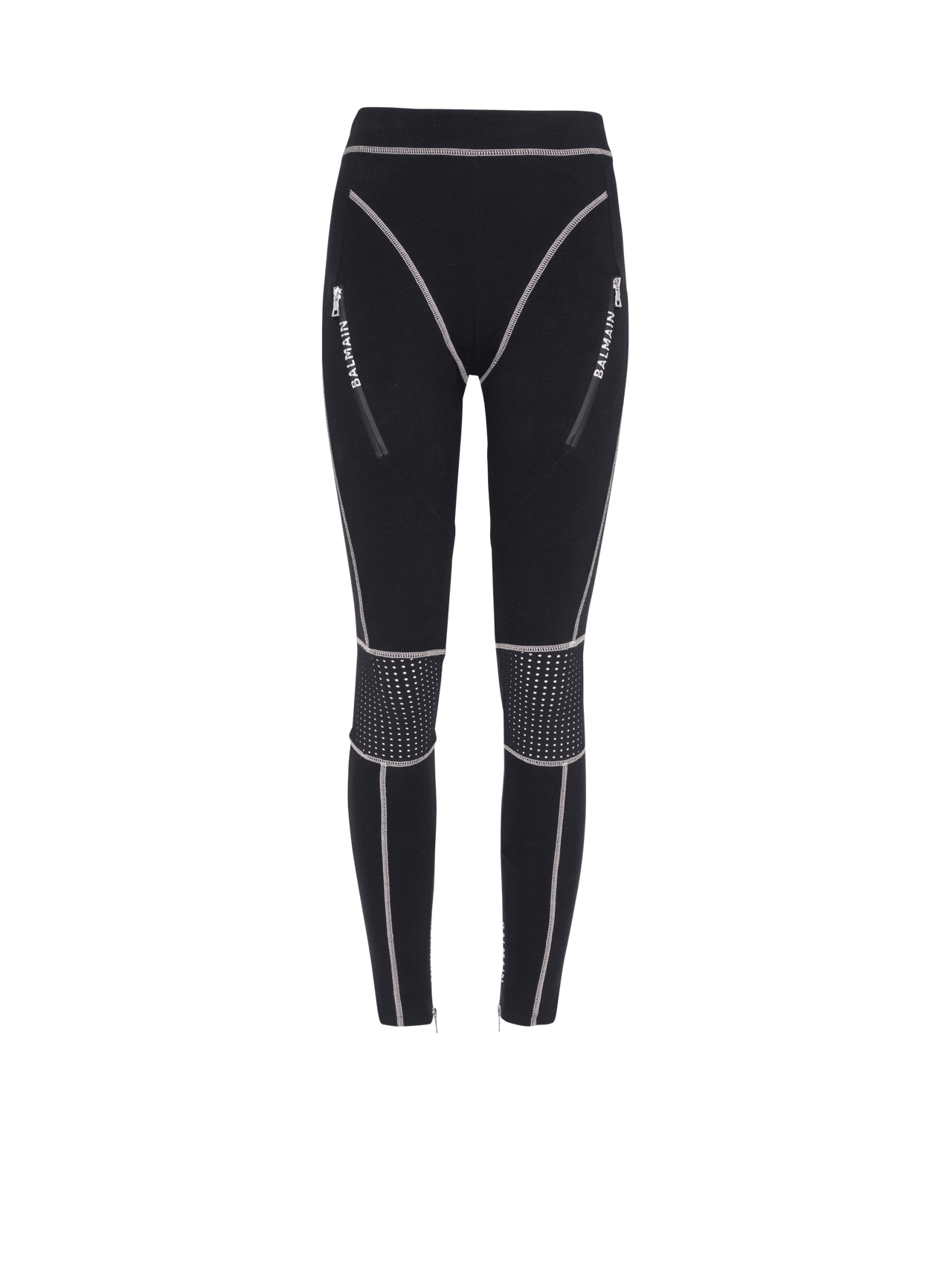 Balmain Women's Balmain Zipped Jersey Leggings
