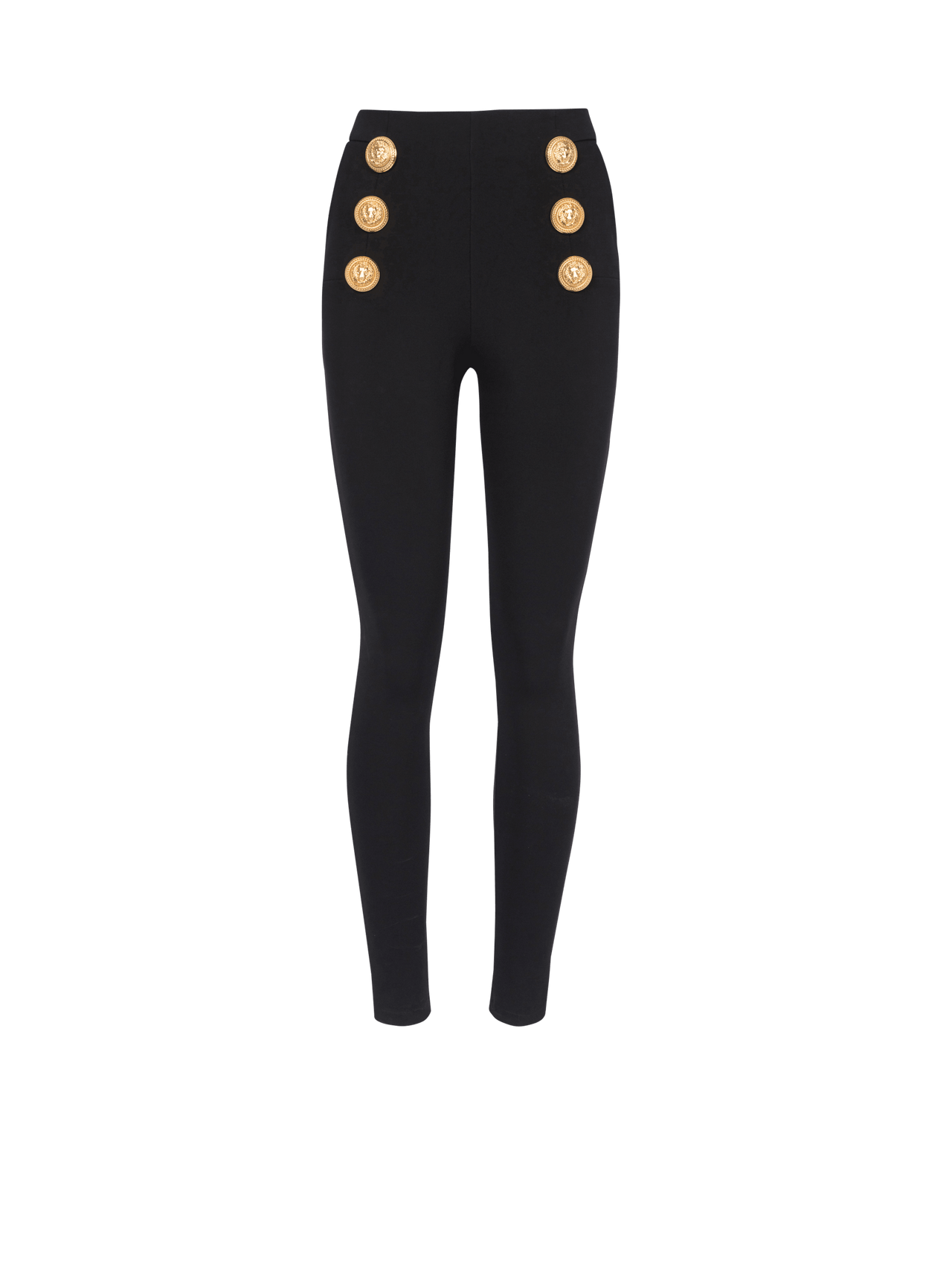 Balmain Women's Hw 6Btn Jersey Stretch Skinny Pants