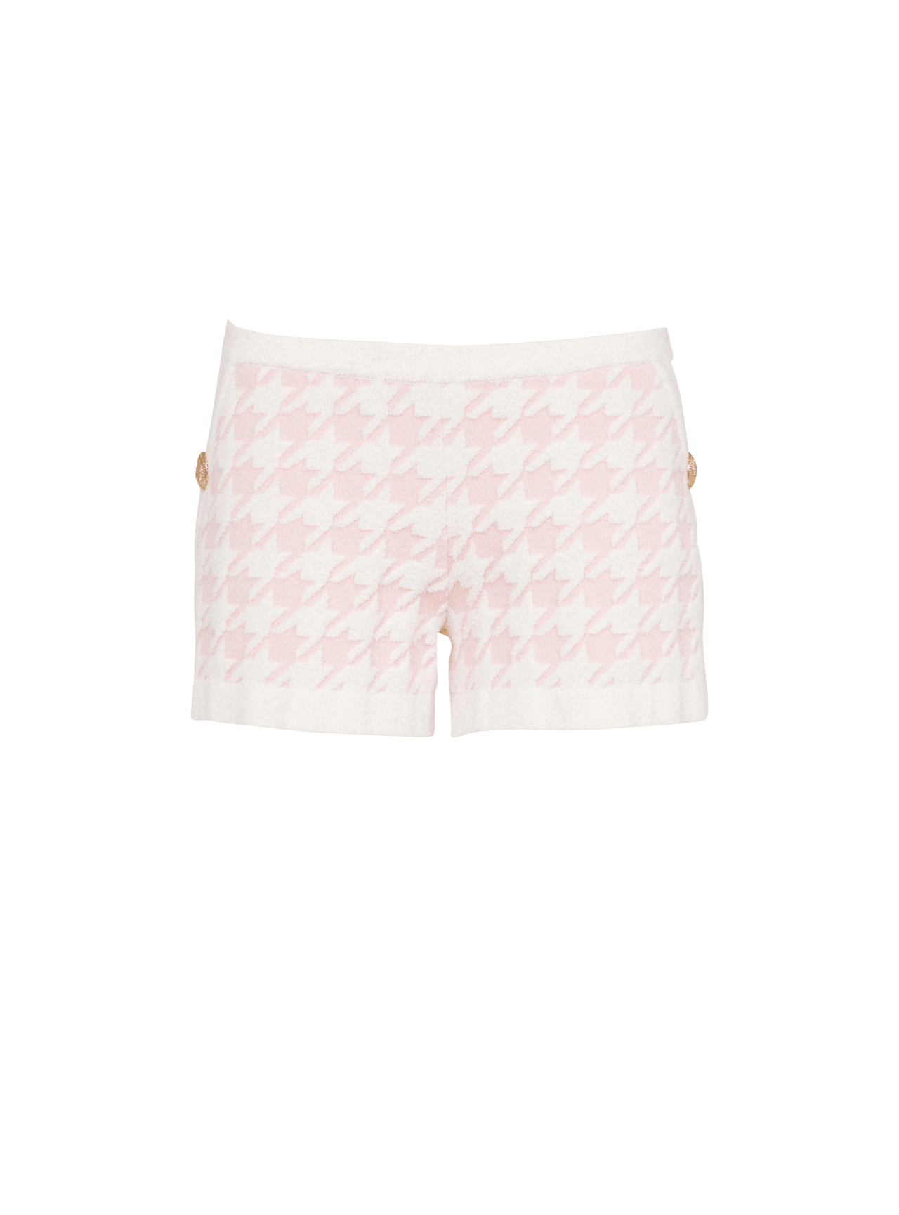 Balmain Women's 2Btn Houndstooth Ligth Tweed Shorts