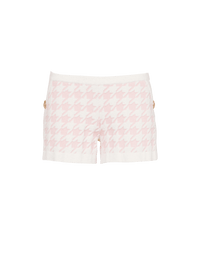 Balmain Women's 2Btn Houndstooth Ligth Tweed Shorts