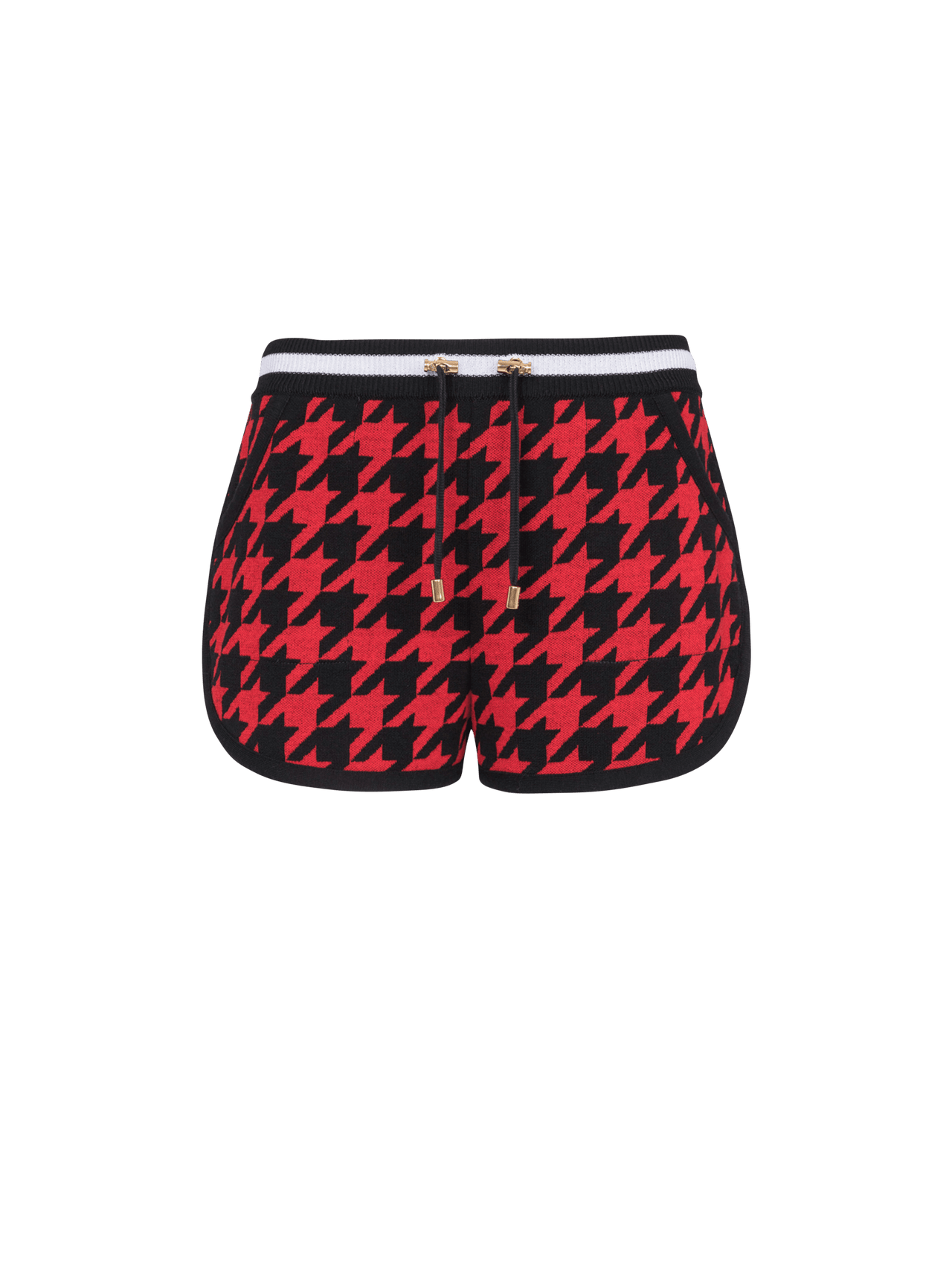 Balmain Women's Houndstooth Jacquard Knit Shorts