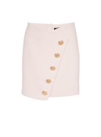 Balmain Women's Lw 5 Btn Crepe Wrapped Short Skirt