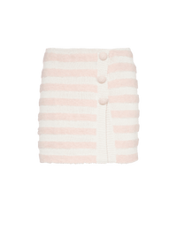 Balmain Women's 3 Btn Fluffy Stripes Wraped Short Skirt
