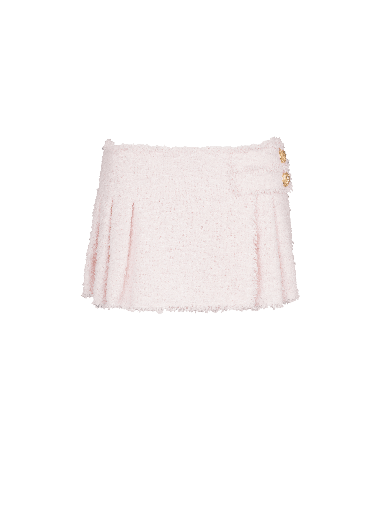 Balmain Women's Tweed Mini Kilt Skirt