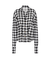 Balmain Women's Printed Houndstooth Fitted Shirt