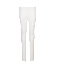 Balmain Women's Hw Biker Leather Skinny Pants