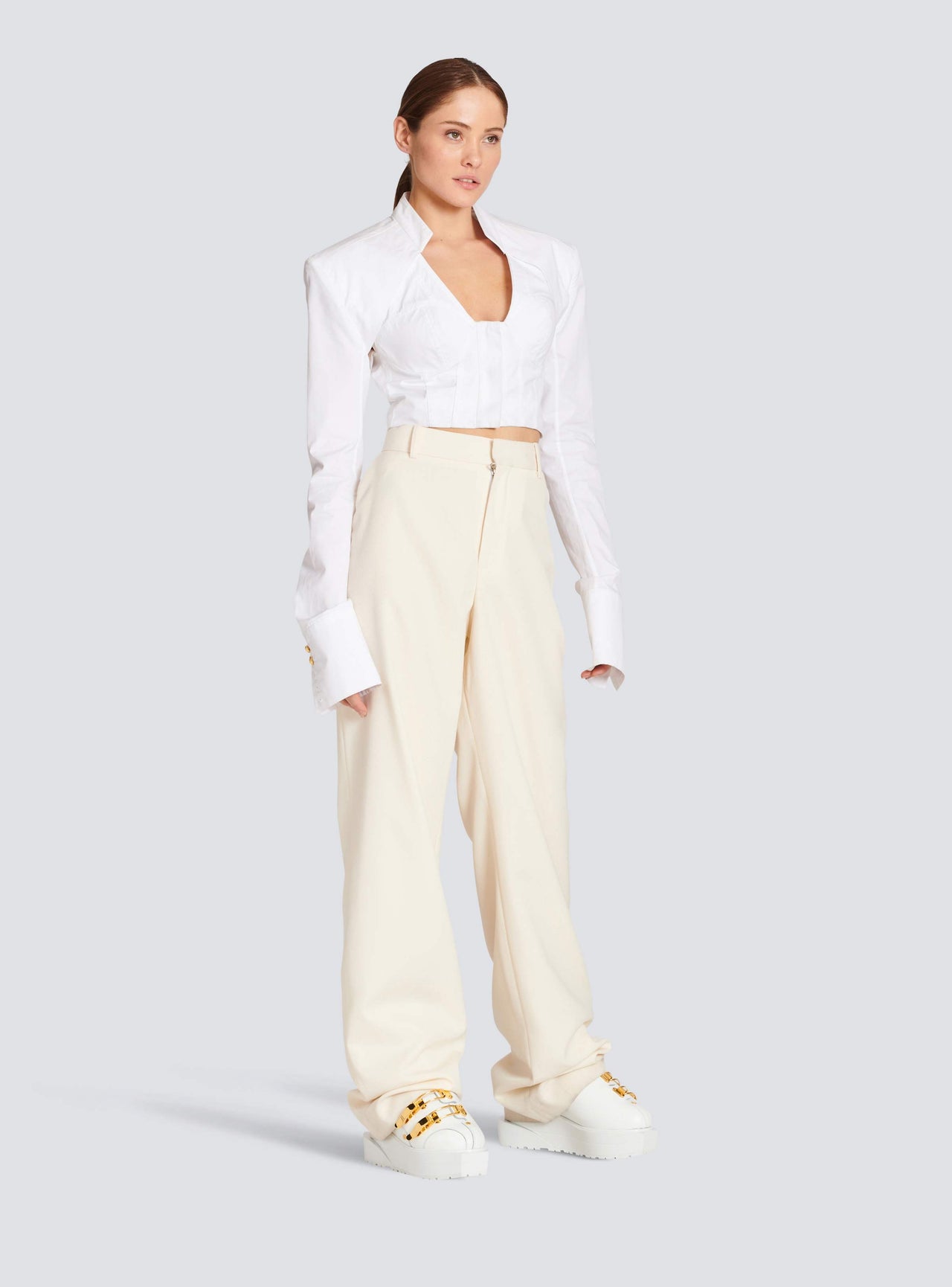 Balmain Women's Gdp Wide Leg Pants