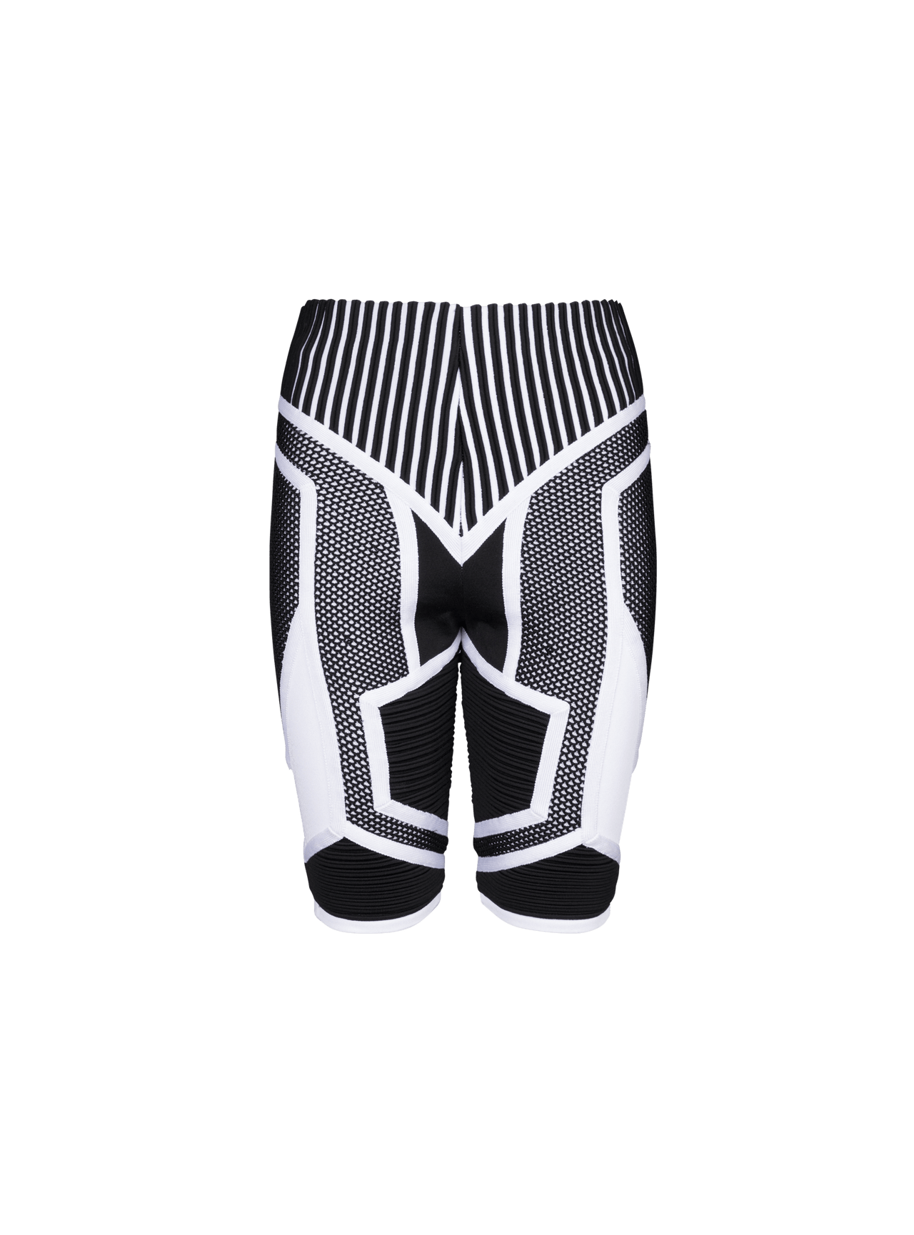 Balmain Women's Hw Biker Knit & Mesh Cyclist Shorts