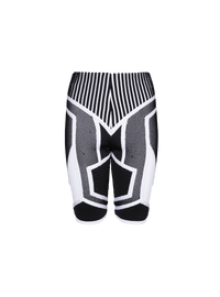 Balmain Women's Hw Biker Knit & Mesh Cyclist Shorts